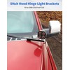 DSWSQ Ditch Hood Hinge Light Brackets for 2015-2020 Ford F150