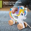 Wooden Unicorn Pull Along Toy, Child-friendly Educational Toy, Children's Toy