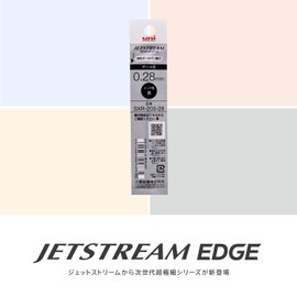 Mitsubishi Pencil Jetstream Edge SXR20328.24 Ballpoint Pen Refills, Black, 10 Pieces