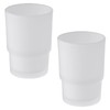 Glass Tumbler Cap 2 Pack, Aomasi Frosted Bathroom Rinsing and