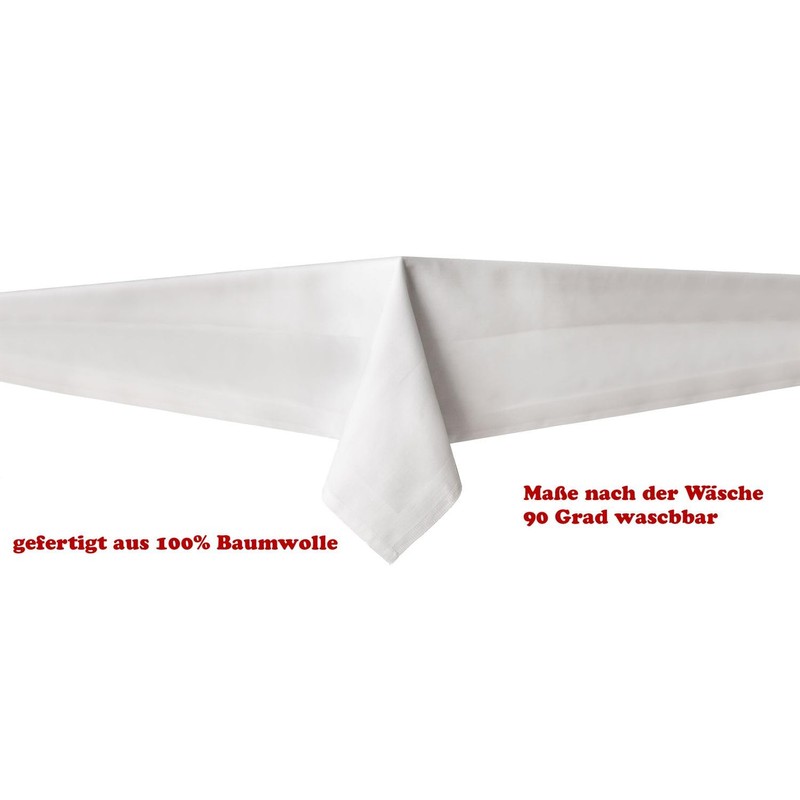 Damask Table Cloth with Satin Band at up to 95°C