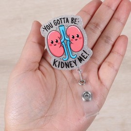 You Gotta Be Kidney Me Funny Badge Reel, Urology Doctor Nurse Badge Reel, Urologist Nurse Gifts, Cute ID Badge Holder Retractable Clip, Nephrologist Name Tag Badge Holder, Nursing Student Badge Reel
