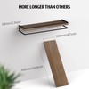 Meangood Floating Shelves Wall Mounted Set of 2, Rustic Wood