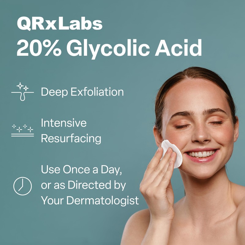 Glycolic Acid 20% Resurfacing Pads for Face & Body with