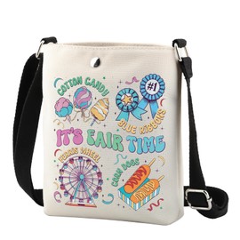 FUNYSO It's Fair Time Carnival Crossbody Bag Fair And Carnival Hours Gift County Fair Corn Dog Lover Gift for Girlfriend (Fair Time Cr UK)