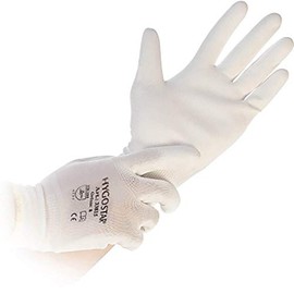 Hygostar Ultra Flex Hand Fine Knit Gloves PU Coating White Size XL