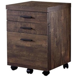 Monarch Specialties I 7400 File Cabinet, Rolling Mobile, Storage Drawers, Printer Stand, Office, Work, Laminate, Brown, Contemporary, Modern
