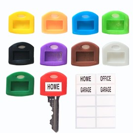 Key Covers with Labels Easy Identification Key Caps 10 Piece Set Fun and Functional Key Cover Caps Make Your Keys Stand Out Never Lose Your Keys Again Perfect for Home or Office