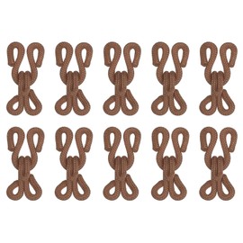 QUARKZMAN Sewing Hooks and Eyelets, Pack of 12 - Polyester Coated Sewing Hooks and Eyelet Closure for Clothes, Bra, Skirt, Sewing DIY Crafts (Brown, Length 23 mm), red, 23mm