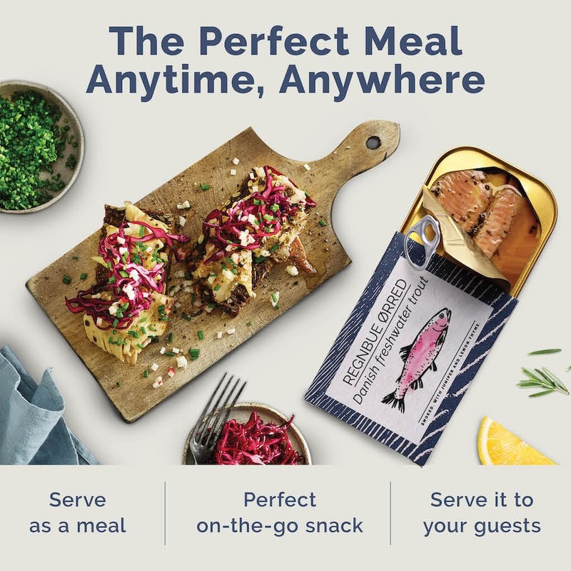 Fangst Regnbue Orred | Tinned Smoked Freshwater Trout with Juniper