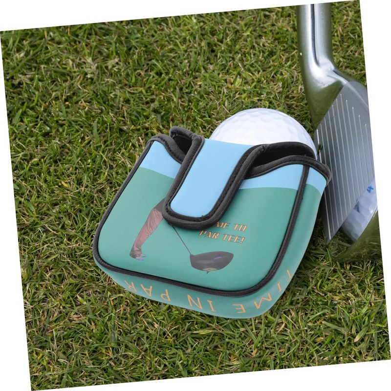 WOONEKY Golf Putter Headcover Pu Leather Square Shape Cover with