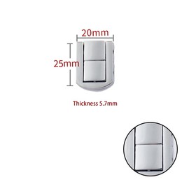 6pcs Sliver Toggle Catch Lock,Antique Vintage Lock,Retro Decorative Yellow Hasp with Screws for Jewellery Boxes;Trinket Boxes;Gift Boxes 20 * 25mm