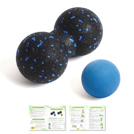 YOAYAO Massage Balls, Stretch Balls, 2 Pieces (Recommended by Judo Repetitionists), Myofascial Release Ball, Shoulder, Back, Waist, Trigger Point, Relieves Fatigue, Relieves Fatigue, Relieves Fatigue,