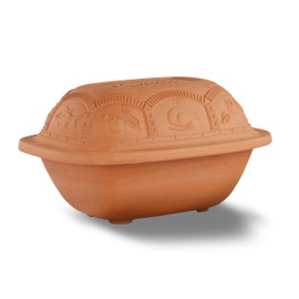 Eurita Clay Roaster, 3 Quart, Non-Stick Earthenware, Toxin-Free, Healthy Clay Pot Cooking, Versatile Cooking Dutch Oven, Digital Recipe and Instructions Included