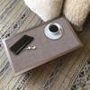 Taupe Grey LAP TRAY: Bean Bag Cushioned Laptop Desk, Padded