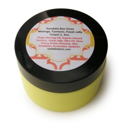 Moringa Oil, Turmeric, Royal Jelly Cream, 4oz, Randalia Bee Hives