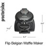 Proctor Silex Belgian Waffle Maker with Nonstick Plates, Single Flip,
