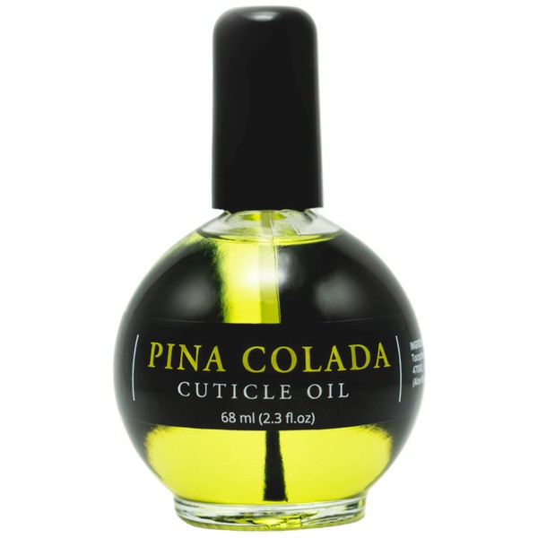 Ellie Chase Moisturizing Cuticle & Nail Care Oil 2.3 Fl Oz - Pina Colada Scented – Infused with Jojoba Oil, Aloe, Vitamin E – Nail & Cuticle Hydration, Repair, Moisturizer, Strengthener, Growth