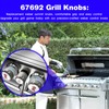 RO6G Upgrade Grill Knobs Kit 67692 Replacement Weber Summit 600