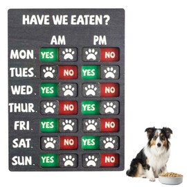 lasuroa Dog Feeding Chart, Magnetic Have We Eaten Pet Feeding Reminder Tracker Monday to Sunday AM PM Reminder Dog Ate Sign for Pets Cats Puppy