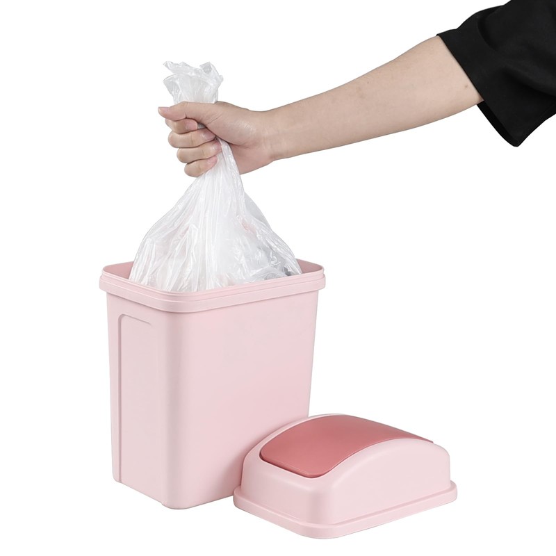 Minekkyes Bote de basura de 10L, bote de basura plástico
