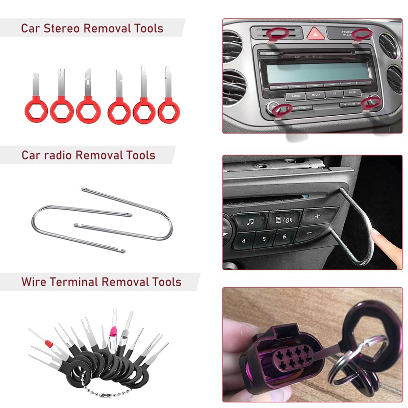 GLK 248pcs Auto Trim Removal Tool Set, Pry Tool, Radio