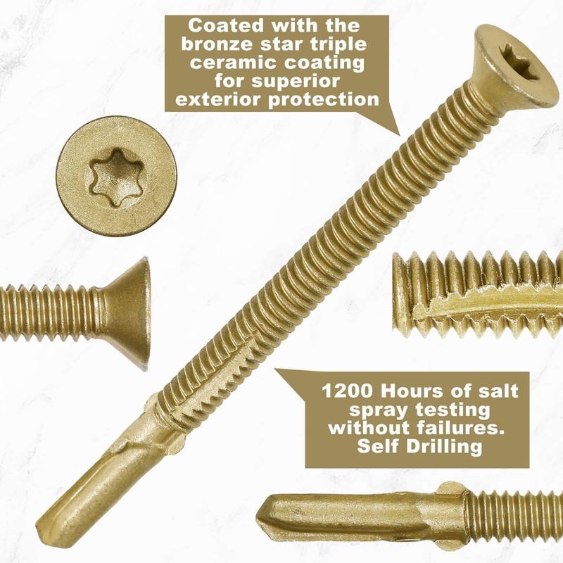 Yaocom 100 Pcs #1/4-20 x 2-3/4" Trailer Deck Screws Bulk