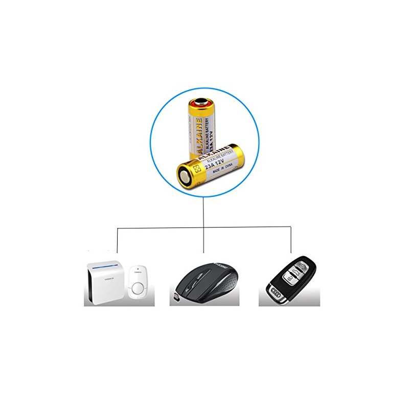 LiCB Baterías alcalinas A23 12V 23A (paquete de 10)