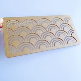 Clear Acrylic Sashiko Stencil, Embroidery Pattern Template, Quilting Stencil Tool (Pattern A)