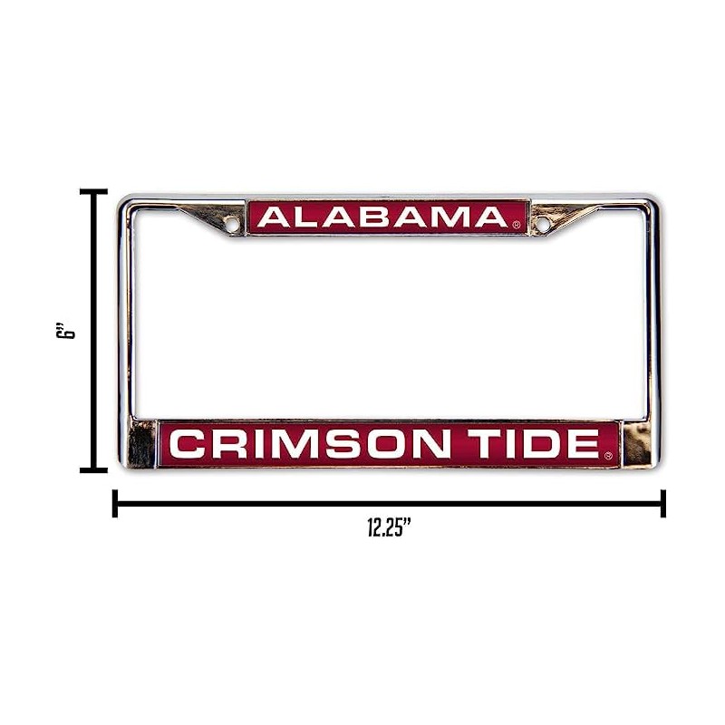 Rico Alabama Crimson Tide Chrome Metal License Plate Frame Holder