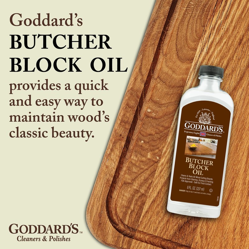 Goddard's Butcher Block Oil - Food Grade Mineral Oil for