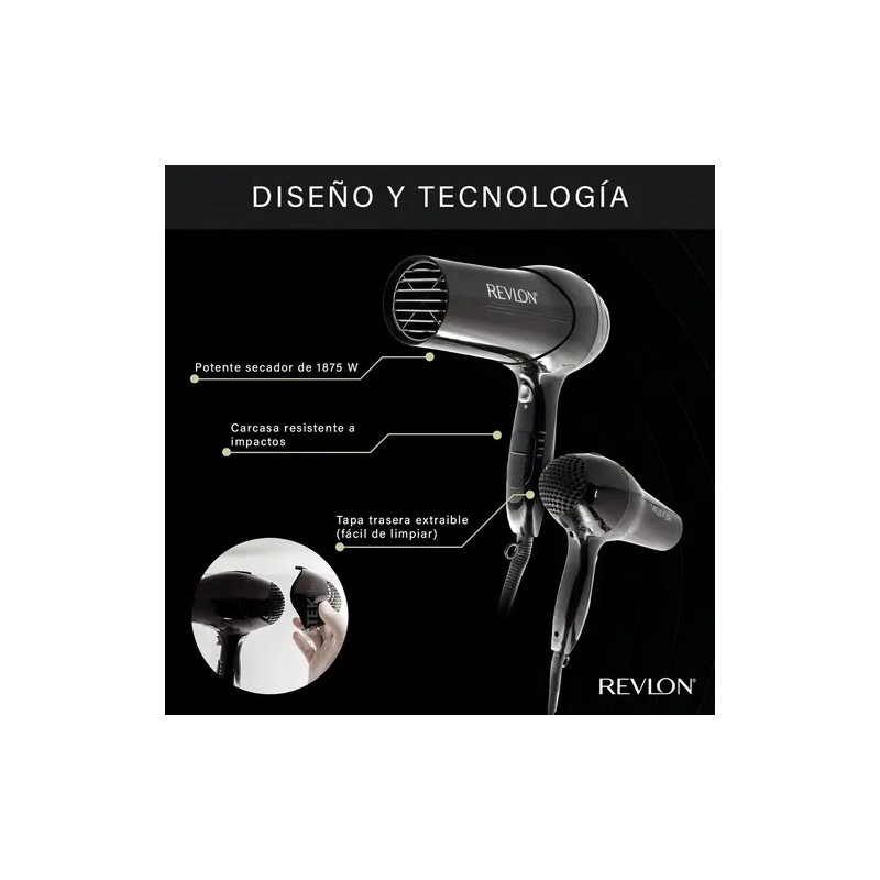 Secadora de cabello RevlonEssentials RV408 negra