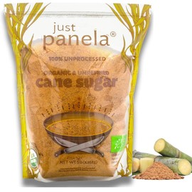 Just Panela Unrefined Cane Sugar - 1 Pound Pack - Sweeten Your Coffee with Natural Organic Cane Sugar - Unprocessed and Handcrafted Cane Sugar with Intact Natural Minerals - Jaggery Powder Flavor - Specification: 5lb