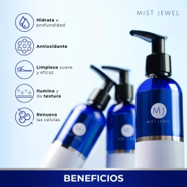 🧼💦 Mist Jewel Hydrating Facial Cleanser Gel with Hyaluronic Acid & Vitamin C – Daily Gentle Cleanser for All Skin Types 150ml 🌿✨