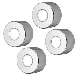 sourcing map 4pcs Shower Arm Flange 66mm/2.6" OD Escutcheon Plate Stainless Steel Round Plumbing Cover Plates for 25mm/1" Dia Water Pipe Faucet Decoration, Silver Tone