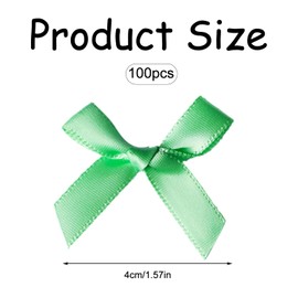 Luckious 100 Pcs Colourful Mini Bow,Double Sided Multi-Colour Bow,Polyester Ribbon Bow,DIY Crafts,for Sewing,DIY,Wedding,Gift Decoration