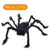 Giant Black Plush Spider for Halloween Decorating – Fuzzy Spider