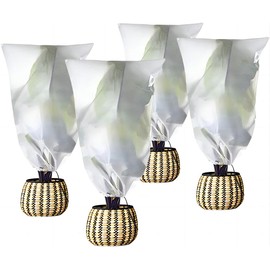 Agfabric Plant Cover for Frost Protection 120"x96" 0.9oz Garden Cover for Plants,Shrub/Bush/Tree Jacket Cover for Freeze Protection,White,4 Pack