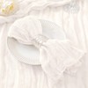DeZerlor 30 Pack Ivory White Cheesecloth Napkins Washable Spring Mothers