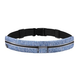 Waterproof Running Waist Bag, Adjustable 69-110 cm, Large Capacity, with Reflective Bands, for Mobile Phones up to 20 x 10 cm, blue, 69-110 Centimeters, Sporty