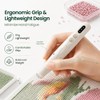 Electric Diamond Art Pen with Light, Dual-Speed Vacuum Tool (Beige)