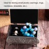 Retro Zinc Alloy Metal Stereoscopic Rose Carved Jewelry Box Ring