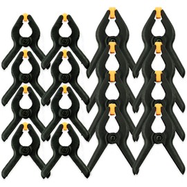 16-Piece Nylon Spring Clamps, Plastic Heavy Duty Grip Clips Set-8pcs 2 inch Clamps, 8pcs 3 inch Clamps