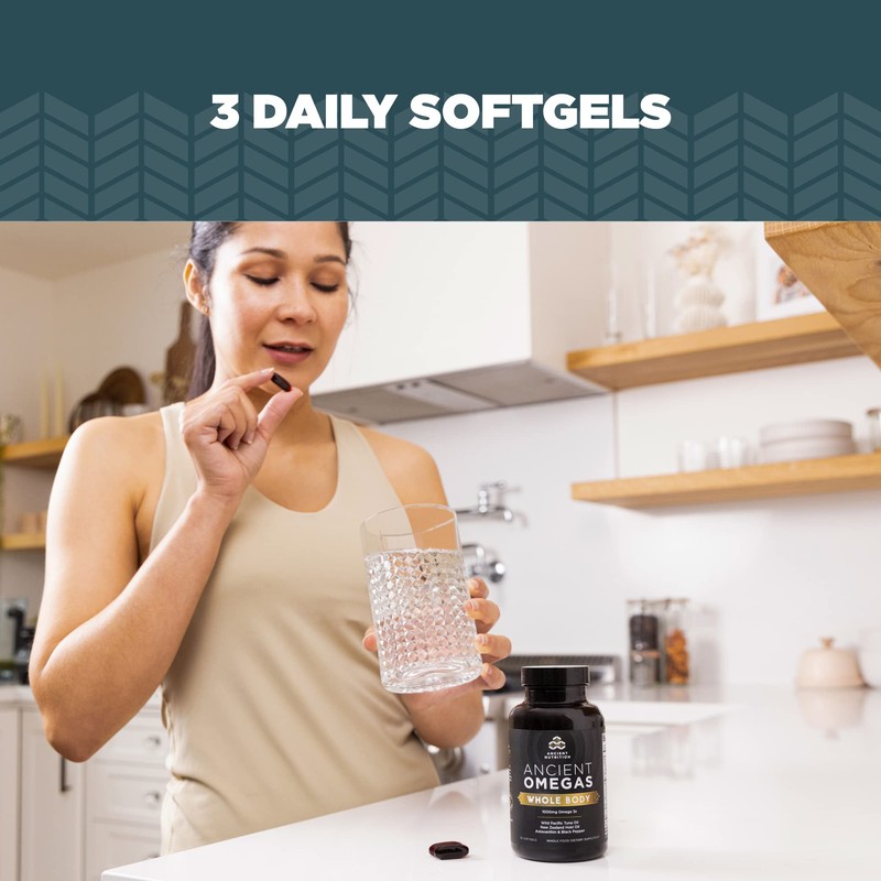 Ancient Nutrition Ancient Omegas Whole Body - ALA, DHA, EPA,