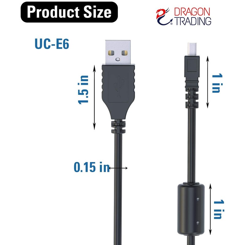 UC-E6 USB for Olympus Stylus Smart VR-370 DragonTrading