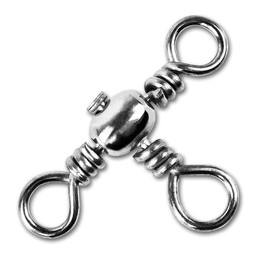 Keencatch 3 Way Swivel 50PCS, Three Way Barrel Fishing Swivels Saltwater, Crossline Swivels Triple Fishing Swivels, Surf Fishing Rig
