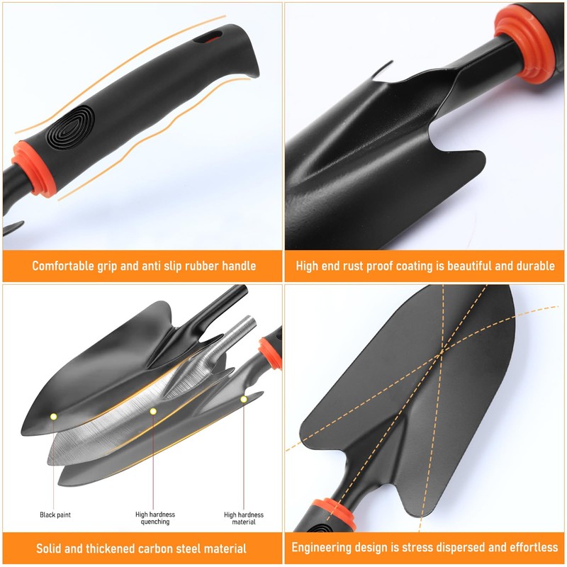 AUSYIWI Garden Tools Aluminium Garden Hand Tools with Non-Slip Rubber