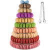 10-Tier Clear Macaron Display Stand, Plastic Macaron Tray Tower with