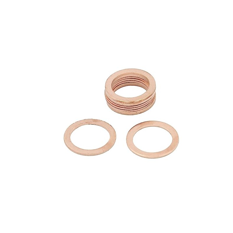 10pcs Copper Crush Washers Flat Car Sealing Gaskets Rings M16