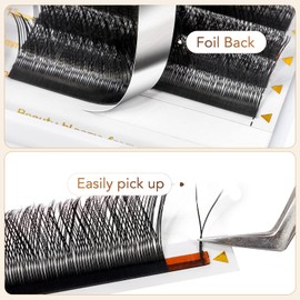 Lunamoon Volume Eyelashes, 3D, 4D, 5D Eyelash Extension, Premade Fans Eyelash Extensions, Eyelash Extensions, Pre-Fanned Eyelashes, W Eyelashes, YY-0.07C/8-15 mm, 30 g (Pack of 1)